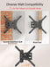 Full Motion TV Wall Mount for 26-60" TVs, Max VESA 400x400, 77 lbs.