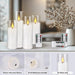 24 Pcs Acrylic LED Flameless Candles with 4 Remote,White,Flickering, Clear, Suitable for Wedding, Party, Home Decoration & Outdoor.