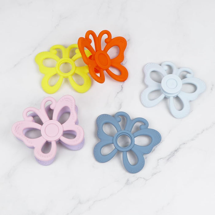 Baby Teething Toys for 3M+, Double Side Butterfly & Flower Teether,BPA Free