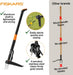Fiskars Deluxe Stand-Up Weed Puller Tool, 4 Serrated Stainless Steel Claws