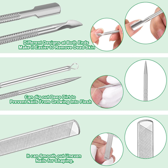 6-Pack Ingrown Toenail File and Lifters, Professional Surgical Stainless Steel Ingrown Toenail Removal Tool Kit, Manicur