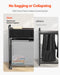 Three-Section Rolling Laundry Sorter with Drawers