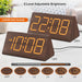 Wooden Digital Alarm Clock for Bedrooms Desk with Large Numbers