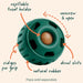 Pupsicle Interactive Dog Ball Toy for Dogs 25-75 lbs - Green