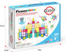 100 Piece Magnetic Tiles, Clear 3D Building Blocks for Kids 3+
