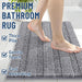 Chenille Bathroom Rugs 30x20, Soft Absorbent Bath Mats, Grey