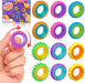 Fidget Toys Sensory Rings for Kids: 12 Pack Finger Spinner Rings - Texture Stress Toys for Kids Autism Calming - Fun Fid