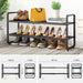Expandable Metal Shoe Rack for Closet, Entryway & Garage, 2-Tier, Black
