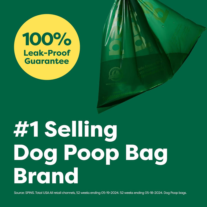 Dog Poop Bags on Refill Rolls, 270 Bags, Unscented