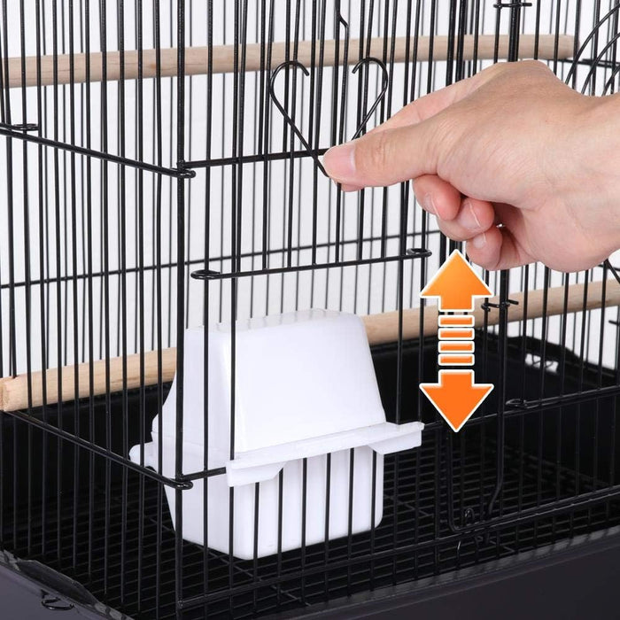Bird Cage 64'' Medium Small Parrot Parakeet Bird Cages with Detachable Rolling Stand for Parrot Lovebirds Finches Parakeets Budgie Parrotlet Conures, Pet Flight Birdcage