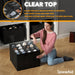 Shoe Organizer for Closet, 2 Pack Foldable Shoe Storage Containers Baskets Boxes Bins w/Adjustable Dividers, Fits 16-32 Pairs, Black