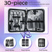 30Pcs Professional Manicure kit, Stainless Steel Nail Clipper set