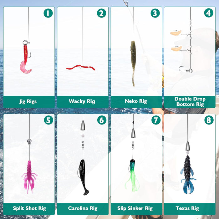 Fishing Lures - Tackle Box with Tackle Included, Fishing Kit with VIBs, Frogs, Minnows, Soft Baits, Hooks & Weights Accessories, Freshwater Lure Kit for Bass Walleye Trout