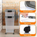 Airtight Rolling Pet Food Storage Container with Scoop