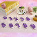 Birthday Number Candles,Purple Crown Birthday Candles for Cake,Glitter Number 8 Candle Cake Topper with Sequins for Anniversary Celebrations Supplies (Number 8)