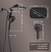 Rain Shower Head with Handheld Showerhead, Black 1.75GPM 460311