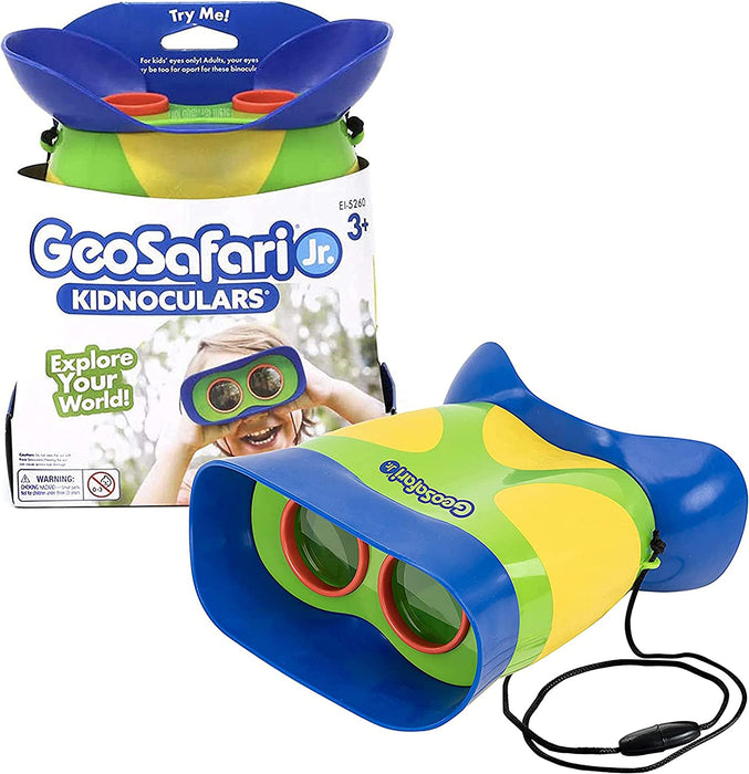GeoSafari Kidnoculars - Toy Binoculars for Kids, Outdoor Toys for Kids Ages 4-8, Toddler Camping and Nature Toys, Lightw