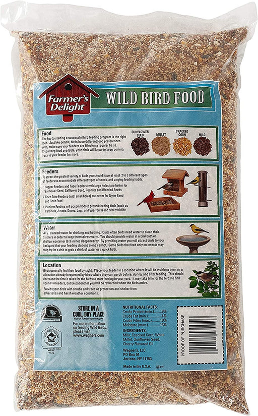 53002 Farmer's Delight Wild Bird Food with Cherry Flavor, 10-Pound Bag