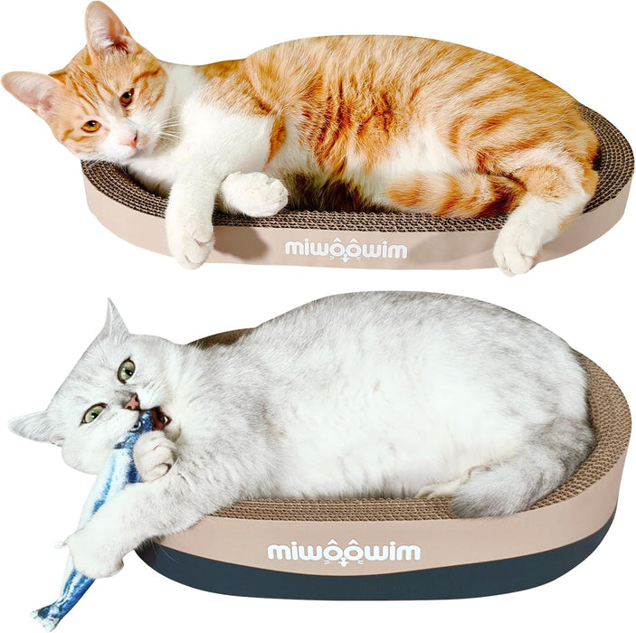 3-Piece Cat Scratcher Set, Oval Bowl Nest for Indoor Cats