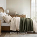 HOME Chunky Chenille Knit Throw Blanket, 50 x 60, Olive Green