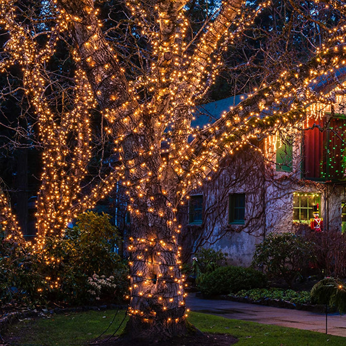 Christmas Lights 100 Count Mini Clear Lights 21ft White Wire Christmas Tree String Lights Set for Outdoor Indoor Christm