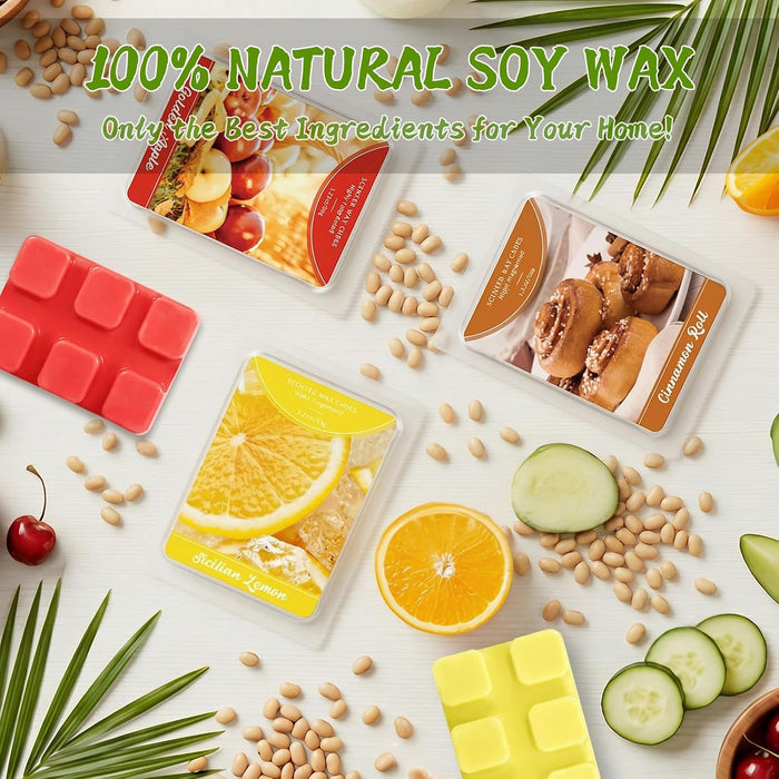 Wax Melts Fall Scents, Scented Soy Wax Cubes for Wax Warmers