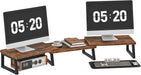 Dual Monitor Stand Riser, Computer Monitor Stand for PC,Rustic Brown