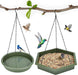Hanging Bird Bath，2 in 1 XL Hanging Bird Feeder & Birds Bath for Outside