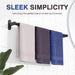 Matte Black 24" Towel Rack, Rustproof Wall Mounted Towel Bar