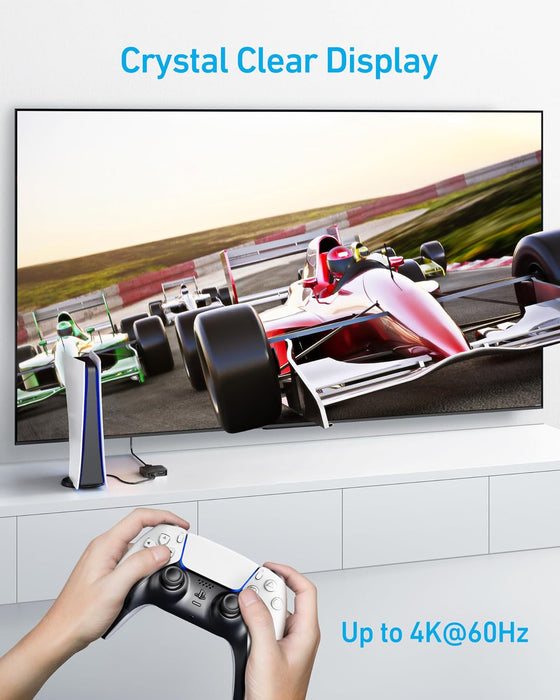 HDMI Switch, 2 in 1 Out HDMI Switcher, Monitor Switch with 4K@60Hz