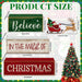 4 Pcs Christmas Table Decorations Wooden Stacked Block Santa