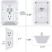 Wall Charger, Surge Protector,  5 Outlet Extender with 4 USB Ports