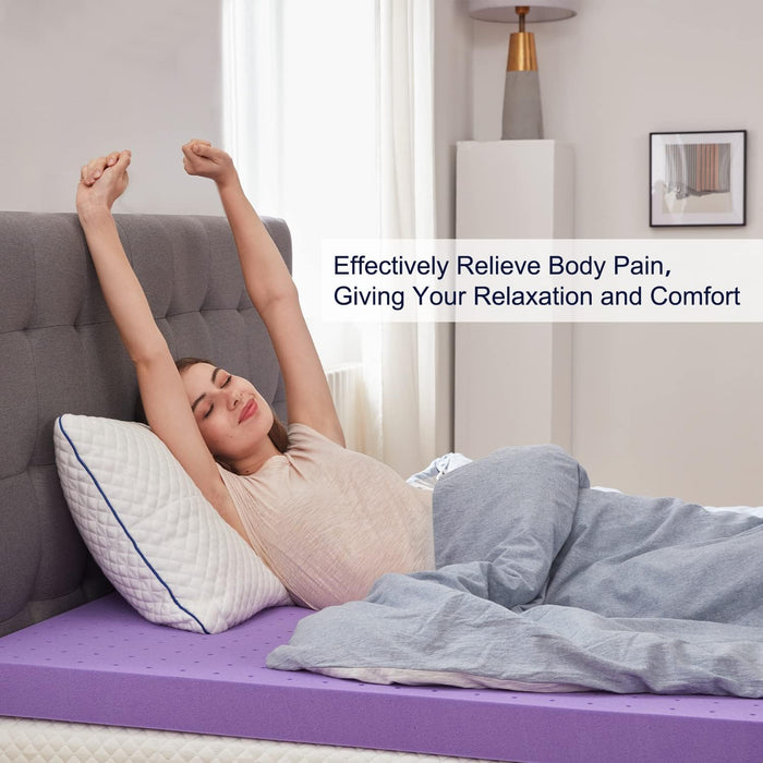 2 Inch Gel Memory Foam Mattress Topper, Twin Size