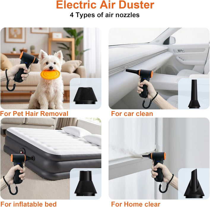 Compressed Air Duster,150000RPM Super Power air Blower,3-Speed Adjustable