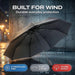 3 Pack Windproof Travel Umbrellas Compact Auto Open