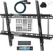 Tilt TV Mount fits 32-86 Inch TVs up to 165lbs Max VESA 600x400mm, with 10ft HDMI Cable, Universal Flat Wall Mount Bracket, fits 16-24" Studs, Ultra Low 1.3" Profile Adjusts to 15 Degree Tilt