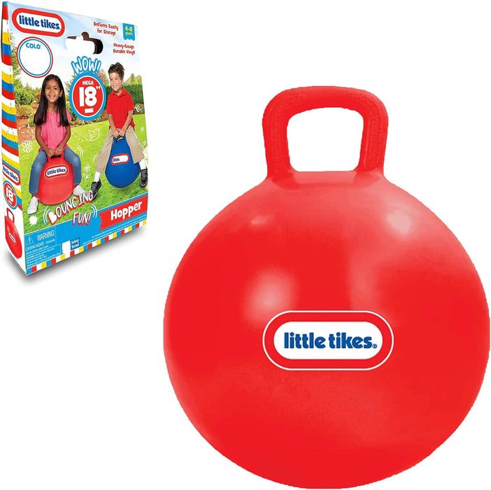Bouncing Fun! Red Hopper 9301A - Mega 18" Inflatable Heavy Gauge Durable Vinyl Ball - Deflates Easily for Storage - Exercise Learning Fun? YES - Use that Energy! for Kids Ages 4-8