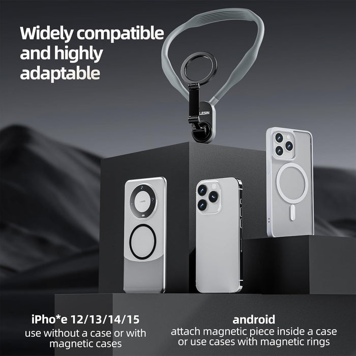 Magnetic Neck Mount for Phones, Neck Phone Holder POV/Vlog Mount
