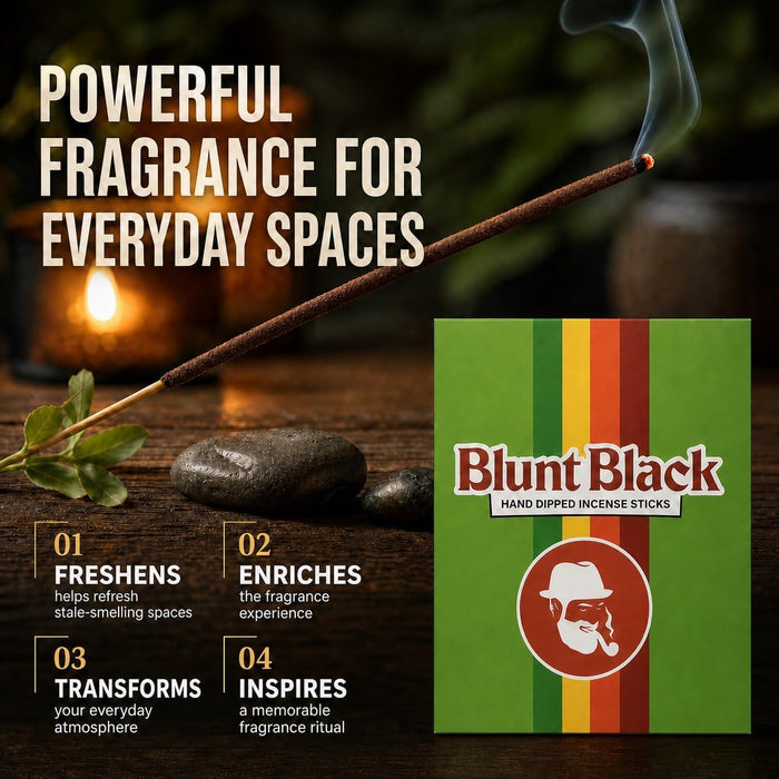 Blunt Black Incense Sticks, 12 Assorted Packs, 144 Count