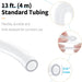 13 Feet Airline Tubing Standard Aquarium Air Pump Accessories with Air Stones, Check Valves, Suction Cups and Connectors