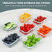 10 Packs 22 oz Glass Meal Prep Containers, Gray