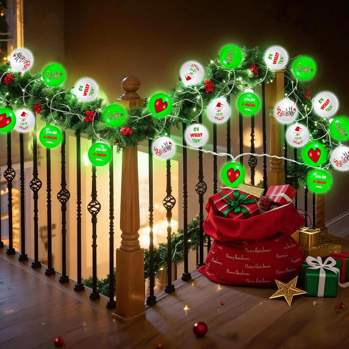 Christmas Decorations,11.8 FT LED Christmas Lights String,Battery Operated