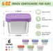 6 Oz Snack Containers with Lids for Kids - 6 Pack Lunch Box Accessories
