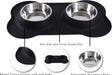 Pet Dog Bowls 2 Stainless Steel Dog Bowl with No Spill Non-Skid Silicone Mat + Pet Food Scoop Water and Food Feeder Bowl