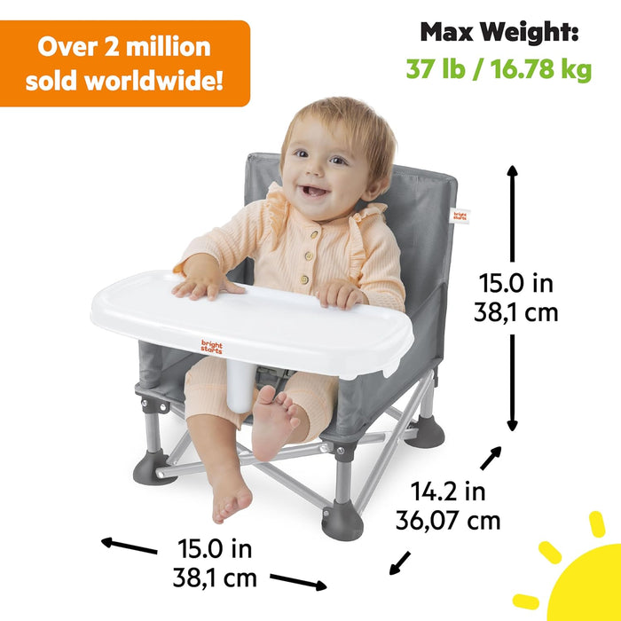 Pop ‘N Sit Portable Booster Seat, 3-in-1 Floor Seat, Travel High Chair & Toddler Booster with Feeding Tray, Indoor/Outdo