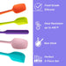 Silicone Spatula Set,5 Piece Food Grade Rubber Spatulas,Multicolor