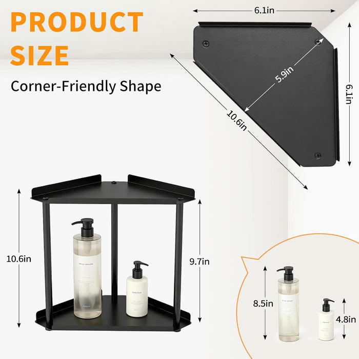 2 Tier Bathroom Counter Organizer, Vanity Organizer Corner Shelf