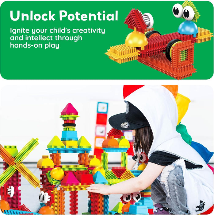 120pcs Hedgehog Interlocking Building Blocks Tiles Construction Toy Set Learning Playset STEAM Development Preschool Kin