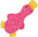 Interactive Squeaky Dog Toy - Crinkle Duck, Pink
