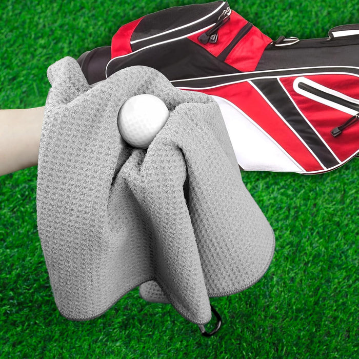 3 Pack 16" X 16" Golf Towels for Golf Bags,3 Stain-Resistant Colors